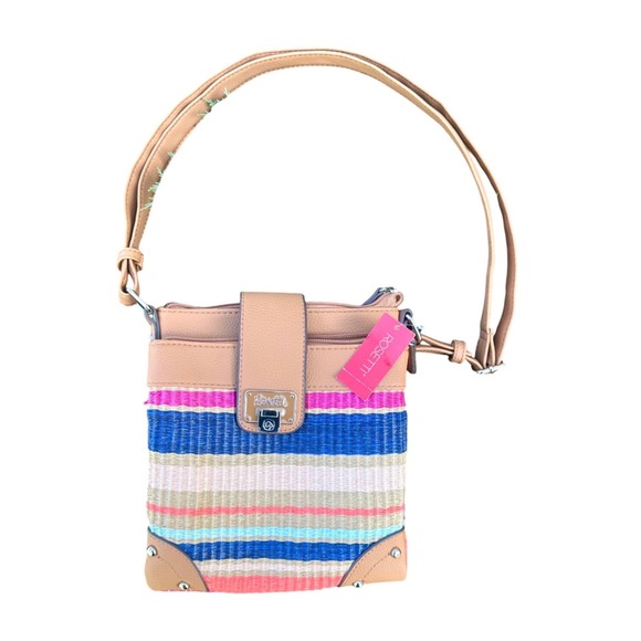 Rosetti Handbags - Rosetti‎ Women's Bungalow Multi Double Time Faux Leather/Woven Crossbody Bag NWT